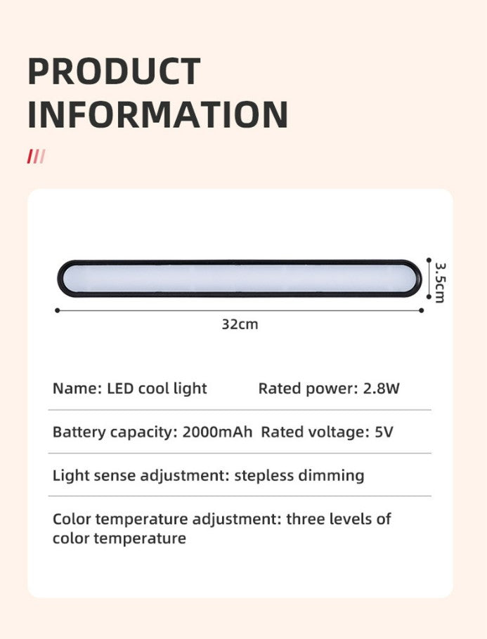 Table Lamp Led Cool Eye Protection Night Light - White_16