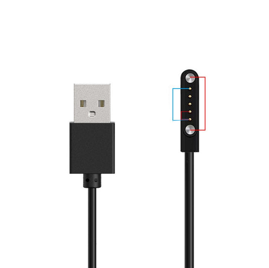 Universal Smartwatch Magnetic Charging Data Cable -  Black 5P/12-17mm_0