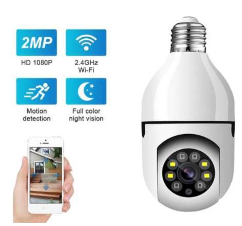 2MP E27 Bulb Security Surveillance IP Camera_2