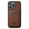 iPhone case Anti drop 2-in-1 card insertion case protective cover - Brown_0